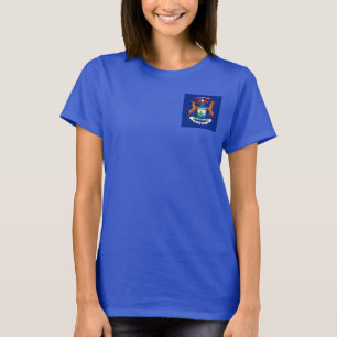 Michigan Statlig flagga Design T-shirt