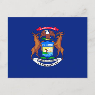 Michigan Statlig flagga Design Vykort