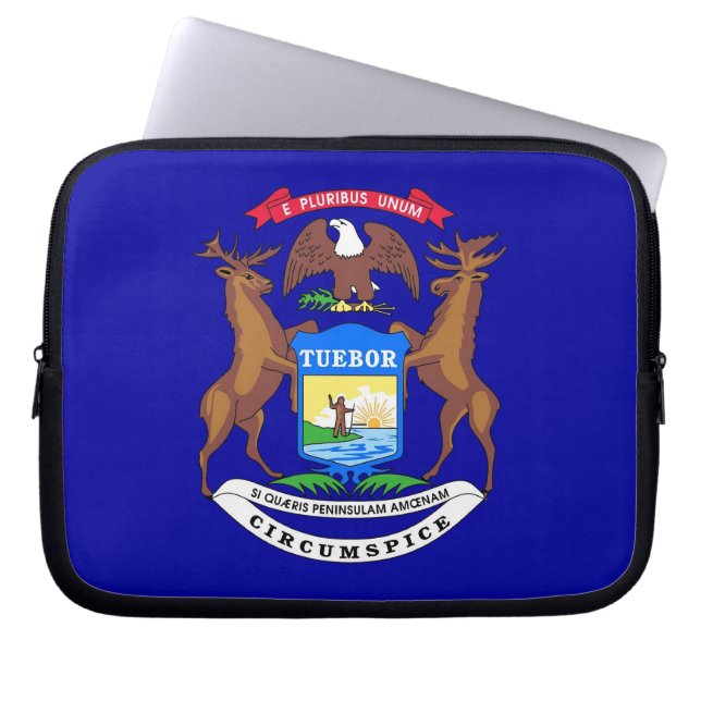 Michigan Statlig flagga Laptop sleeve (Framsidan)