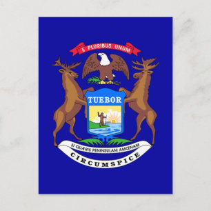 Michigan Statlig flagga Vykort