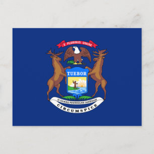 Michigan Statlig flagga Vykort