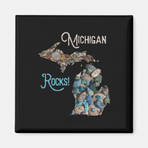Michigan Sten Petoskey Stone Hunting Tee Underbar Magnet