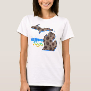 Michigan sten Petoskey stone mönster T-Shirt