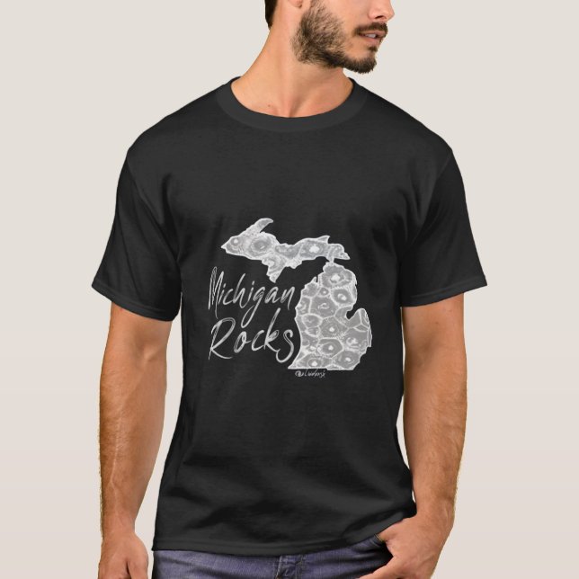 Michigan-Sten Petoskey Stone T Shirt (Framsida)