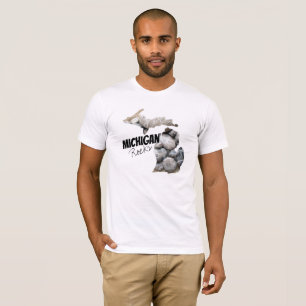 Michigan Sten säger Silhouette Petoskey Stones T Shirt