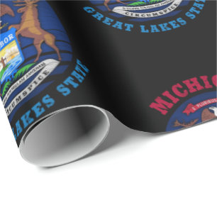 MICHIGAN STOR SJÖARS DELSTATSFLAGG PRESENTPAPPER