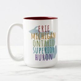 Michigan Stora sjöarna Handskformade staten Kaffe Två-Tonad Mugg