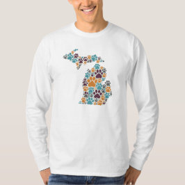Michigan Tass avtryck Basic Long sleeve Shirt T