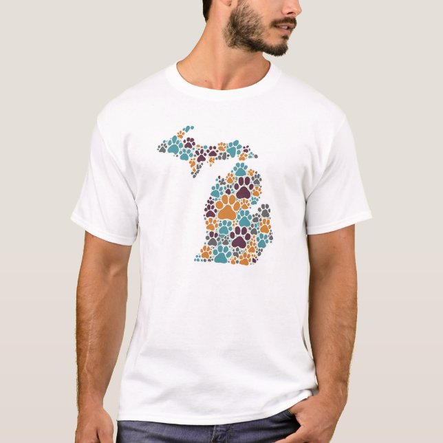 Michigan Tass avtryck Basic T-Shirt (Framsida)