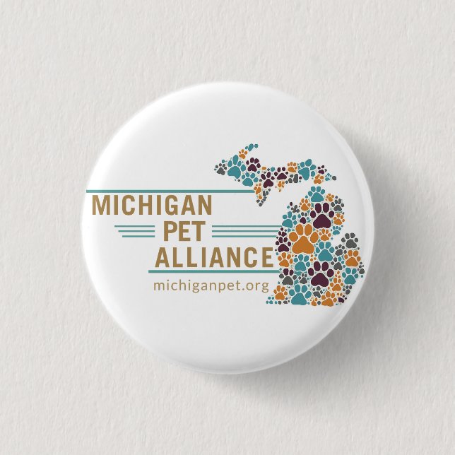 Michigan Tass avtryck Buttons Knapp (Framsida)