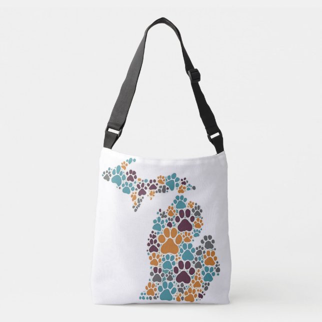 Michigan Tass avtryck Crossbody eller Shoulder Bag Axelväska (Framsida)