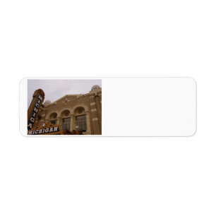 Michigan Theater, Ann Arbor adressetiketters Returadress Etikett