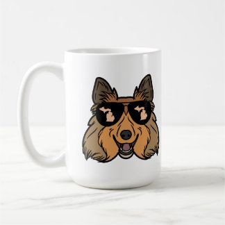 Michigan Theme kaffe mugg - Sheltie Sheepdog