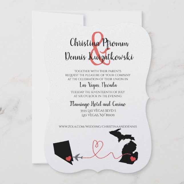 Michigan till Las Vegas Inbjudningar (Framsida)