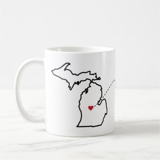 Michigan to Tennessee - Heart2Heart Coffee Mug Kaffemugg