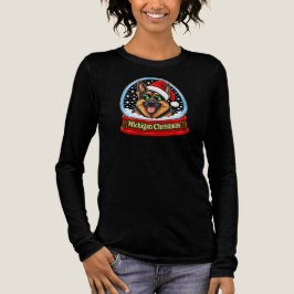 Michigan Tysk Shepherd Jul Solglasögon T Shirt