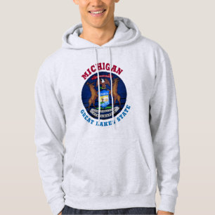 MICHIGAN UNDERBAR SJÖAR STATLIG FLAGGA HOODIE