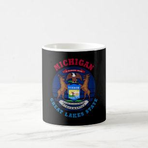 MICHIGAN UNDERBAR SJÖAR STATLIG FLAGGA KAFFEMUGG