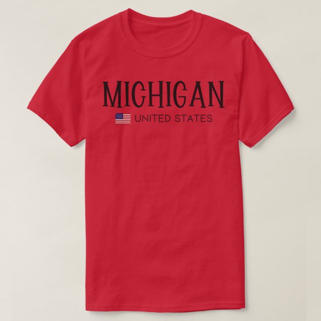 Michigan United Stater T Shirt (Design framsida)