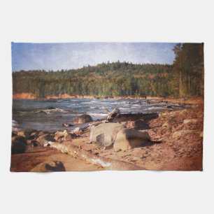 Michigan Upper Peninsula Shoreline Kökshandduk