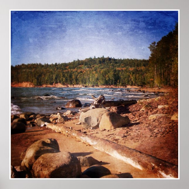Michigan Upper Peninsula Shoreline Poster (Framsidan)