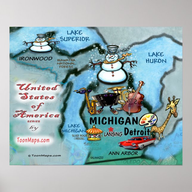 Michigan USA Poster (Framsidan)
