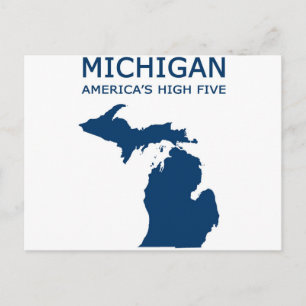 Michigan. USA:s höga fem Vykort