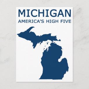 Michigan. USA:s höga fem Vykort