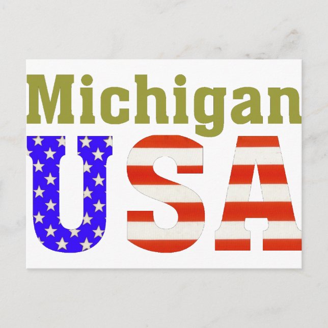 Michigan USA! Vykort (Framsida)