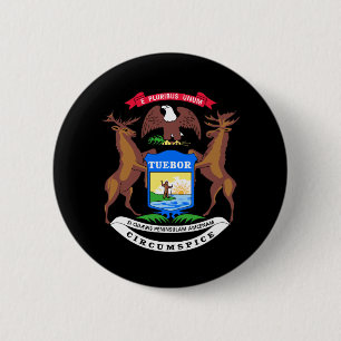 Michigan vapensköld knapp