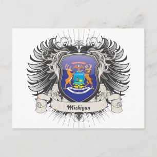 Michigan Vapensköld Vykort