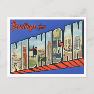 Michigan Vintage Big Brev vykort