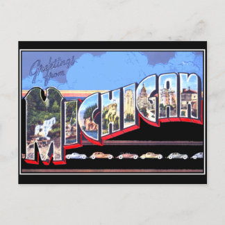 Michigan Vintage Postcard Vykort