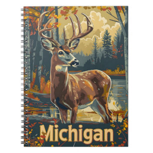 Michigan Vitskalig hjort Anteckningsbok
