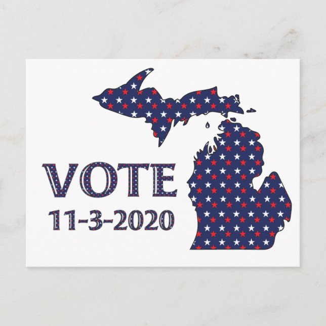 Michigan Vote Vykort (Framsida)