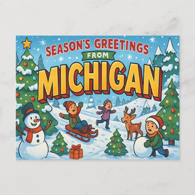 MICHIGAN-vykort Vykort (Framsida)
