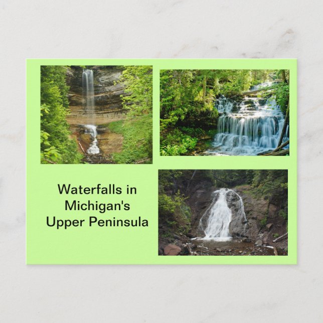 Michigan Waterfalls Vykort (Framsida)