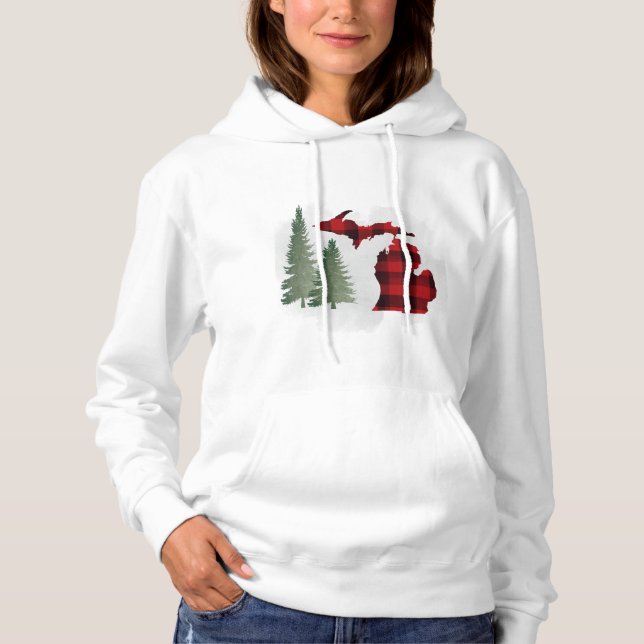 Michigan Winter Sweatshirt Hoodie T Shirt (Framsida)