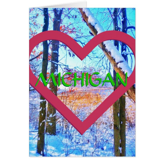 Michigan Winter Wood Marsh Card OBS Kort (Framsidan)