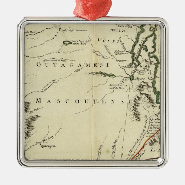 Michigan Wisconsin, Illinois Julgransprydnad Metall (Framsidan)