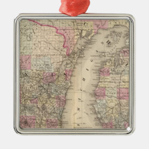 Michigan Wisconsin Julgransprydnad Metall