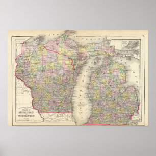 Michigan Wisconsin Poster
