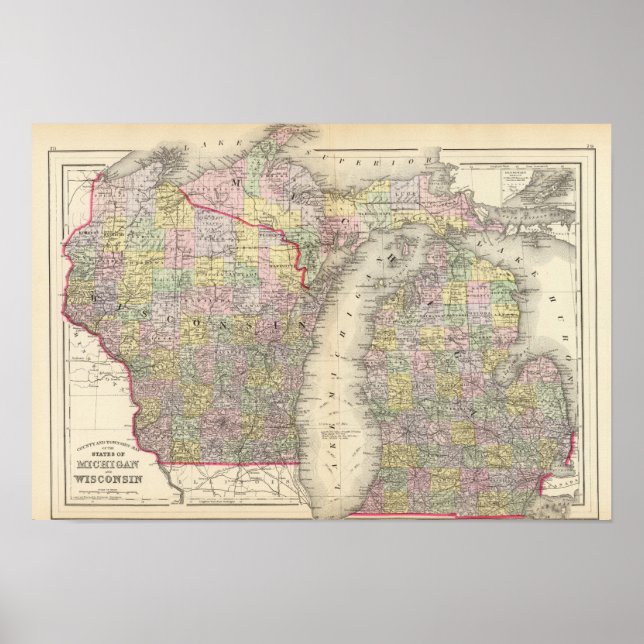 Michigan Wisconsin Poster (Framsidan)