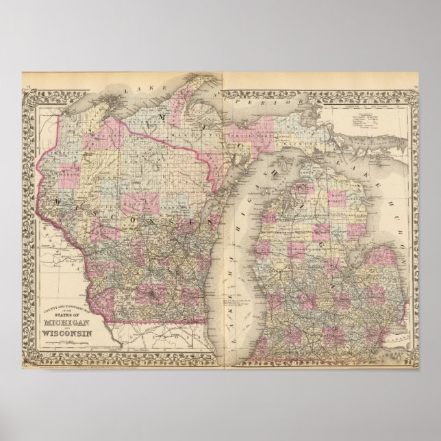 Michigan Wisconsin Poster (Framsidan)