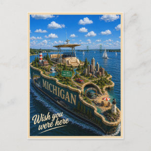 Michigan   Wish You Were Here   Statserie Vykort