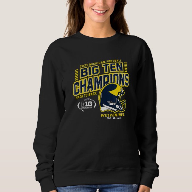 Michigan Wolverines Big Ten Champs 2022 Go Blue T Shirt (Framsida)
