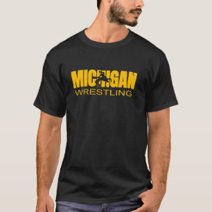 Michigan Wrestling Freestyle Wrestler MI Wolve T Shirt