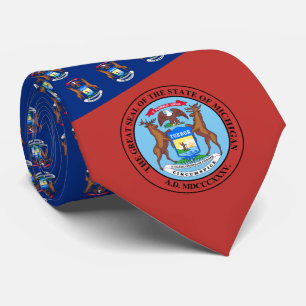 Michigander Flagga & Seal, Michigans Flagga Slips