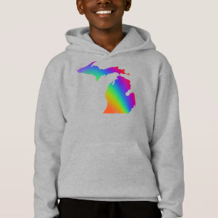 Michigander rainbow kärlek är kärlek färgad t shirt
