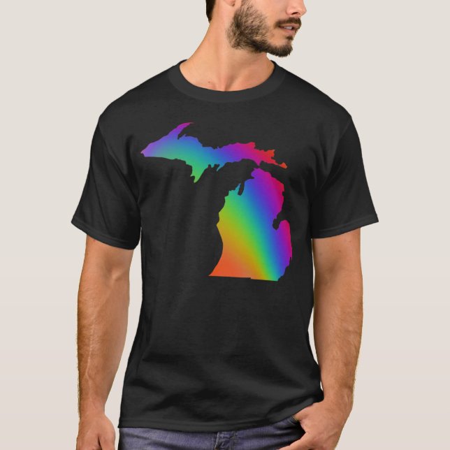 Michigander | regnbåge | kärlek är kärlek t shirt (Framsida)